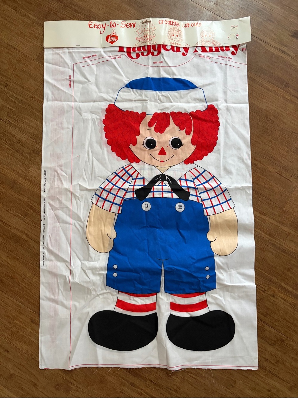 New Deadstock Vintage Bobbs Merrill Co. Raggedy Andy Tunic Costume Pattern 1984